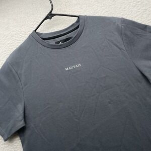 Mauvais T-Shirt Mens 2XL XXL Gray Knitted Heavyweight Luxory Resort Crew Neck